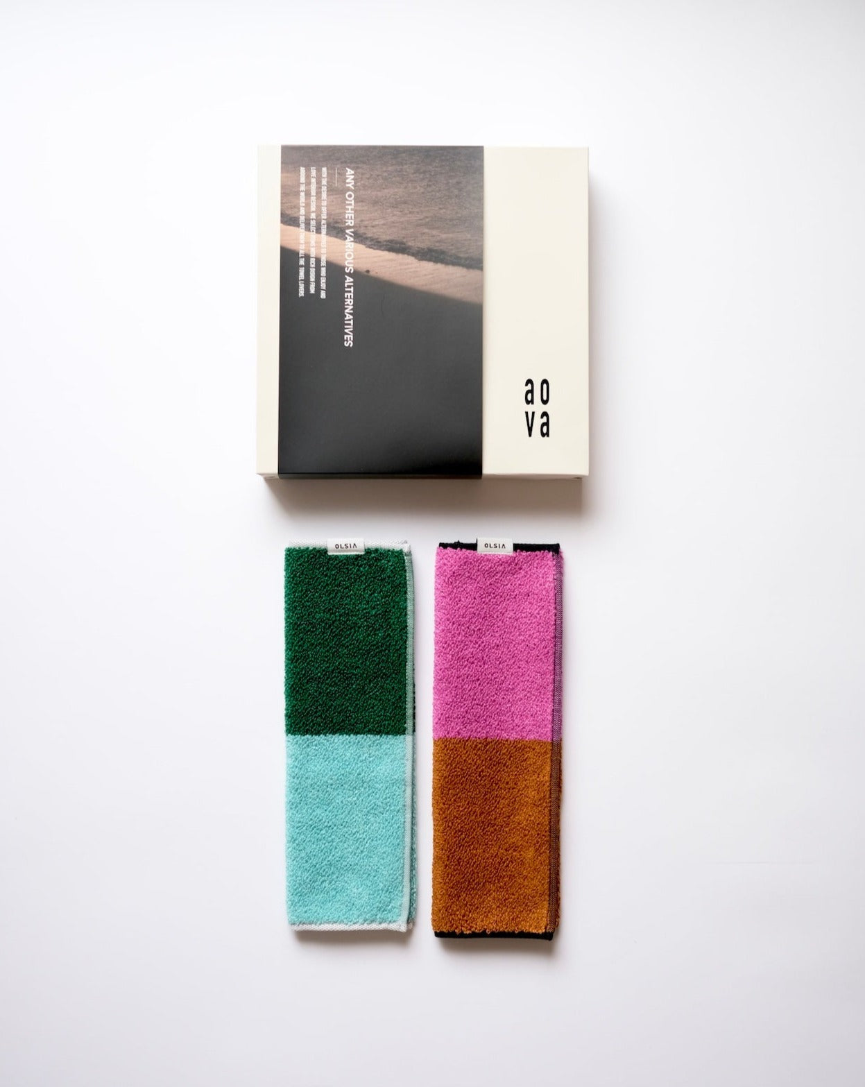 GIFT SET】2 COULEURS HANDCARCHIEF TOWEL ｜ハンカチタオル 2枚